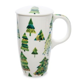 Кружка из фарфора Ёлки