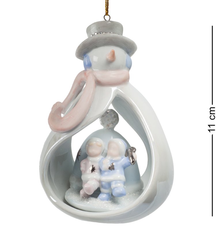Подвесная статуэтка из керамики Снеговичок Pavone CMS-39/ 9