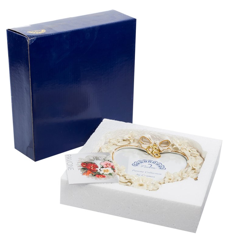 Фоторамка из керамики Золотой юбилей Pavone CMS-10/19, фотография в упаковке