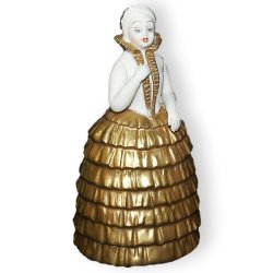 Фарфоровая статуэтка колокольчик Дама