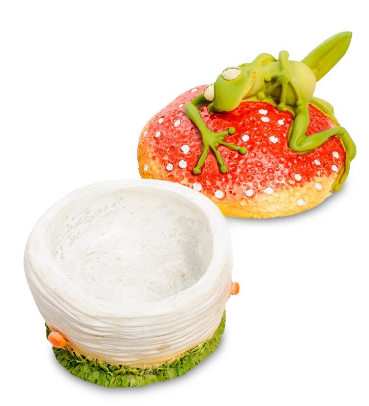 Шкатулка Лягушка на мухоморе The Comical World of Stratford RV-882, разборный вид