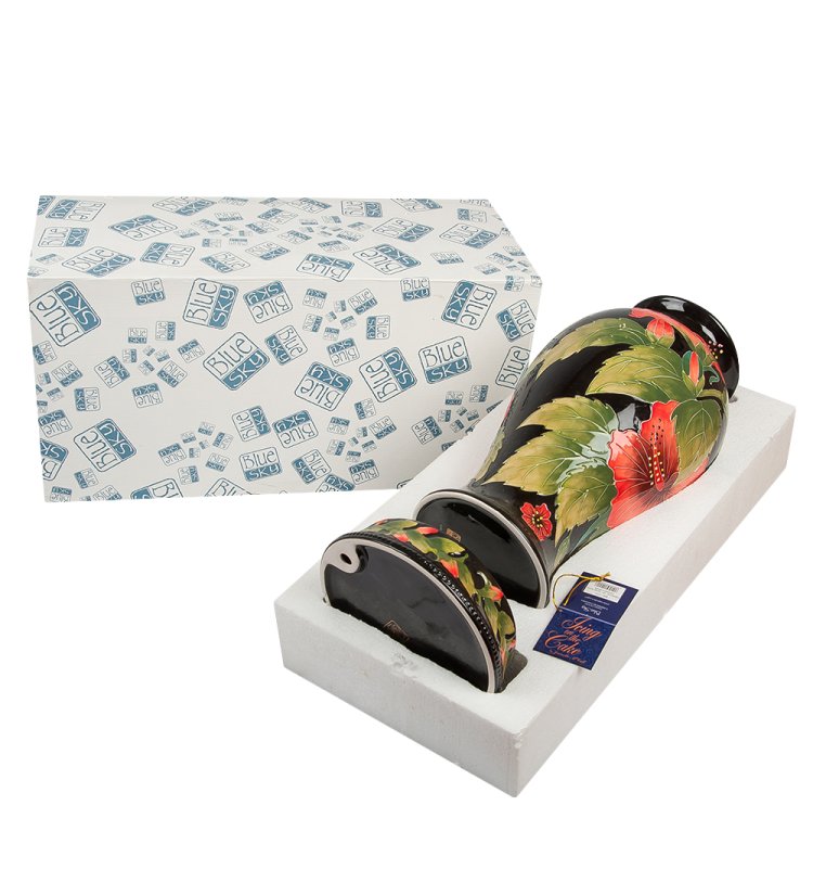 Ваза для цветов с подставкой Гибискус Blue Sky BS-117, фотография в упаковке