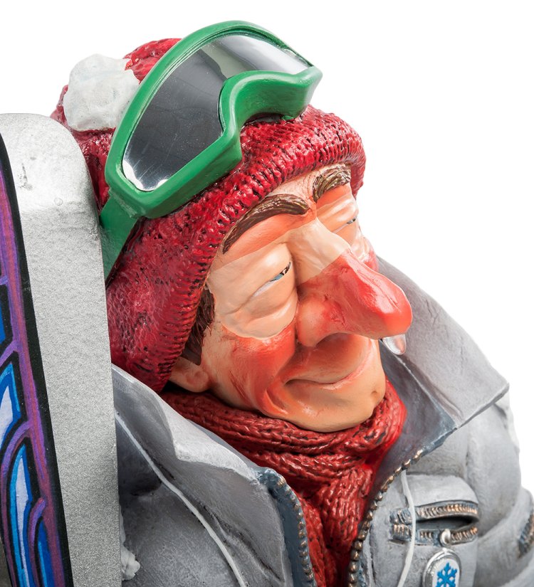 Статуэтка Лыжник на склоне горы - The Skier Forchino FO-85537, портретный вид