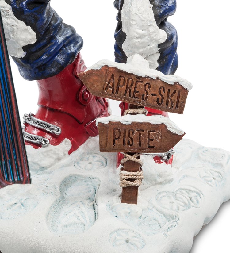 Статуэтка Лыжник на склоне горы - The Skier Forchino FO-85537, увеличенный вид площадки склона