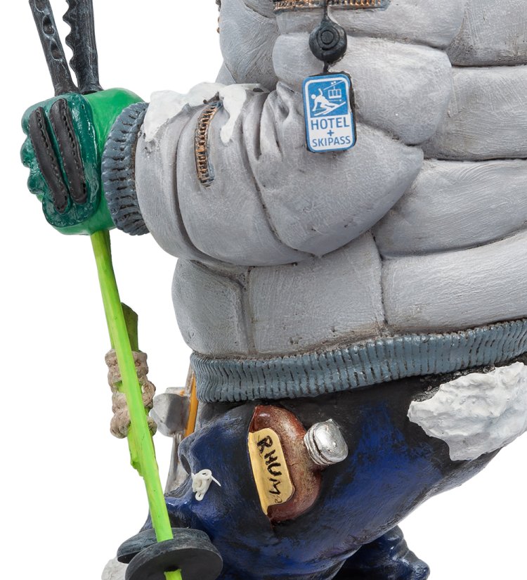 Статуэтка Лыжник на склоне горы - The Skier Forchino FO-85537, увеличенный вид деталей