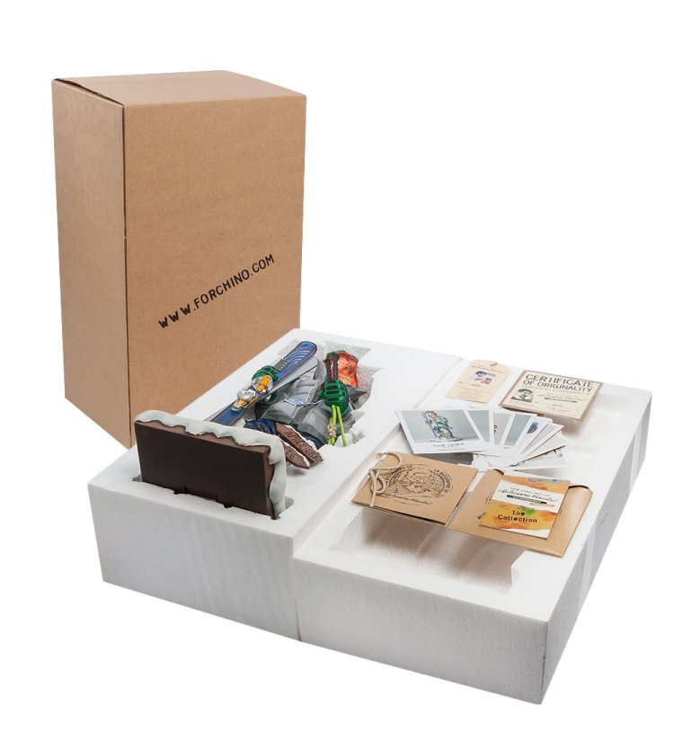 Статуэтка Лыжник на склоне горы - The Skier Forchino FO-85537, упаковочный вид