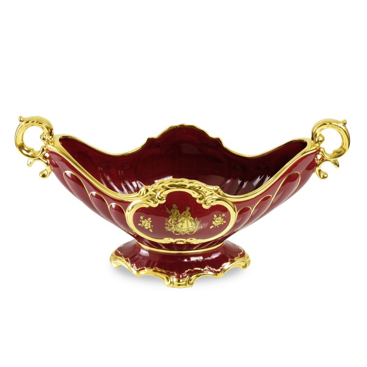 Большая Ваза для фруктов с ручками коллекция Amante Rosso Migliore De Luxe 26429, фотография сверху