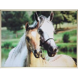 Картина Он и она 2014 c кристаллами Swarovski, размер 40х30 см