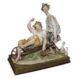 Фарфоровая статуэтка Композиция Триумф Вакха