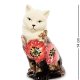 Статуэтка из фарфора Кошка с красными цветами Pavone JP-94/ 9