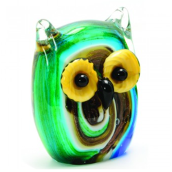 Статуэтка из Муранского стекла Зеленый Филин