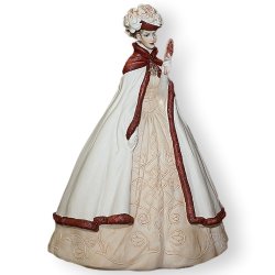 Статуэтка из фарфора Дама с зеркальцем