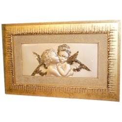 Декоративное панно Ангелочки Золотое