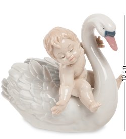 Статуэтка из фарфора Мальчик с лебедем