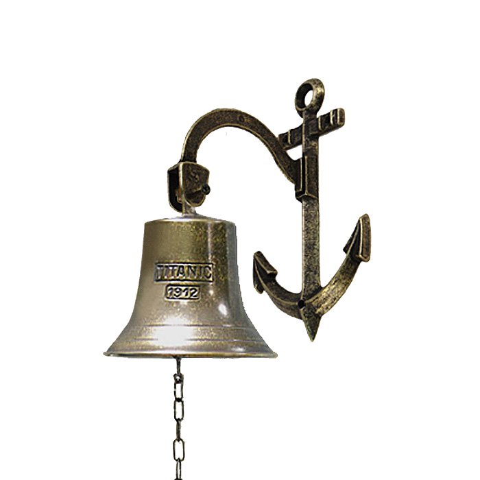 Рында Титаник на кронштейне Якорь Антик - Диаметр 14 см Alberti Livio AL-80-369-AP-ANT