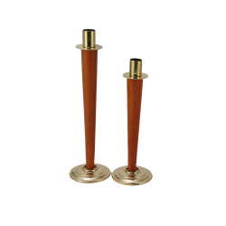 Комплект из двух подсвечников на 1 свечу разной высоты