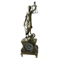 Часы антикварные Фемида, цвет антик