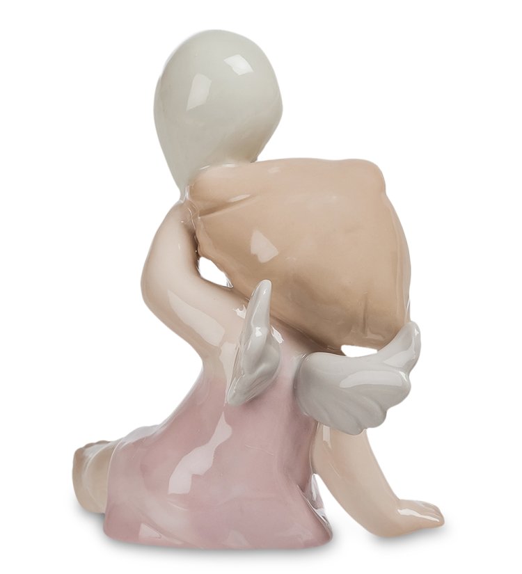 Статуэтка из фарфора Девочка Ангелочек с шариком Pavone JP-54/ 4, фотография со спины