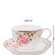 Чайный набор на 2 персоны из фарфора Монте-Роза Pavone JK-206, фотография чашки и блюдца