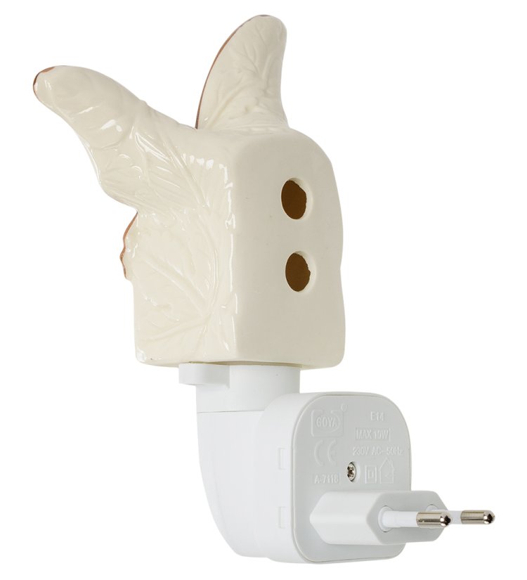 Ночной светильник из фарфора Бабочка Pavone JP-18/13, фотография с обратной стороны