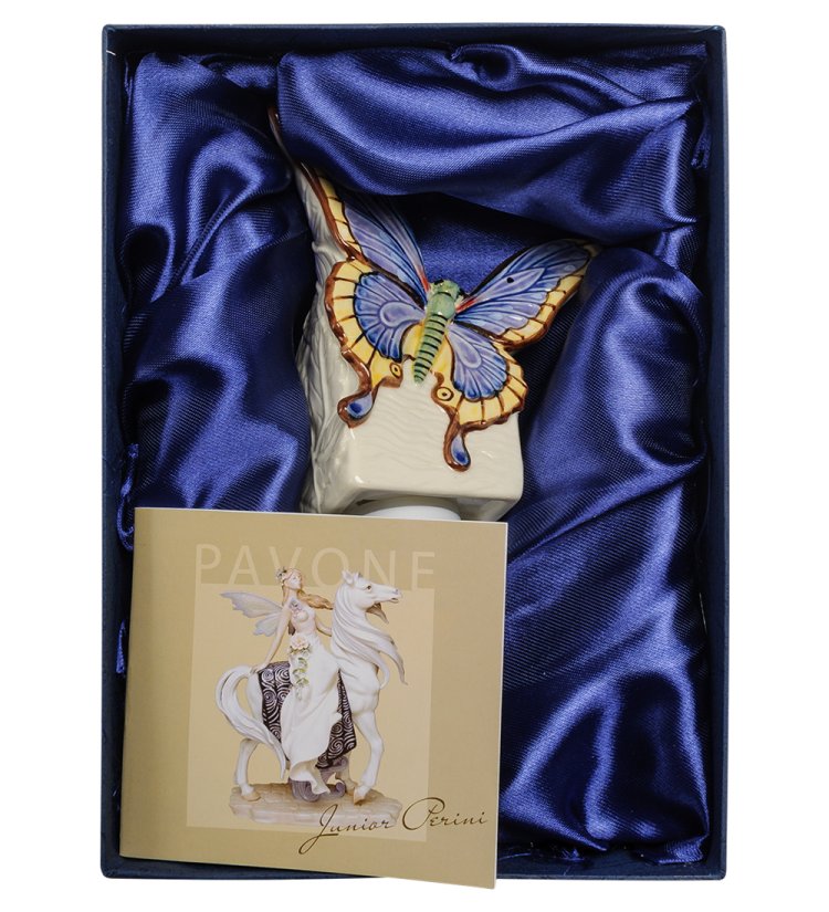 Ночной светильник из фарфора Бабочка Pavone JP-18/13, фотография в коробке