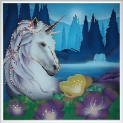 Картина Единорог c кристаллами Swarovski