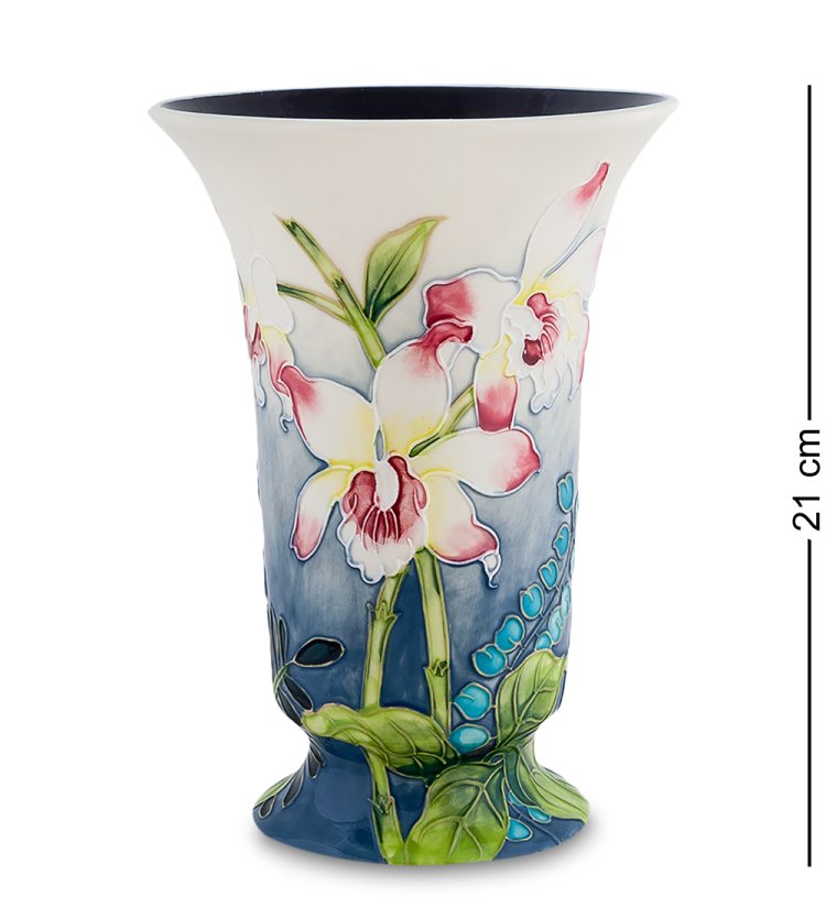 Ваза для цветов из фарфора Орхидея, широкая Pavone JP-96/20