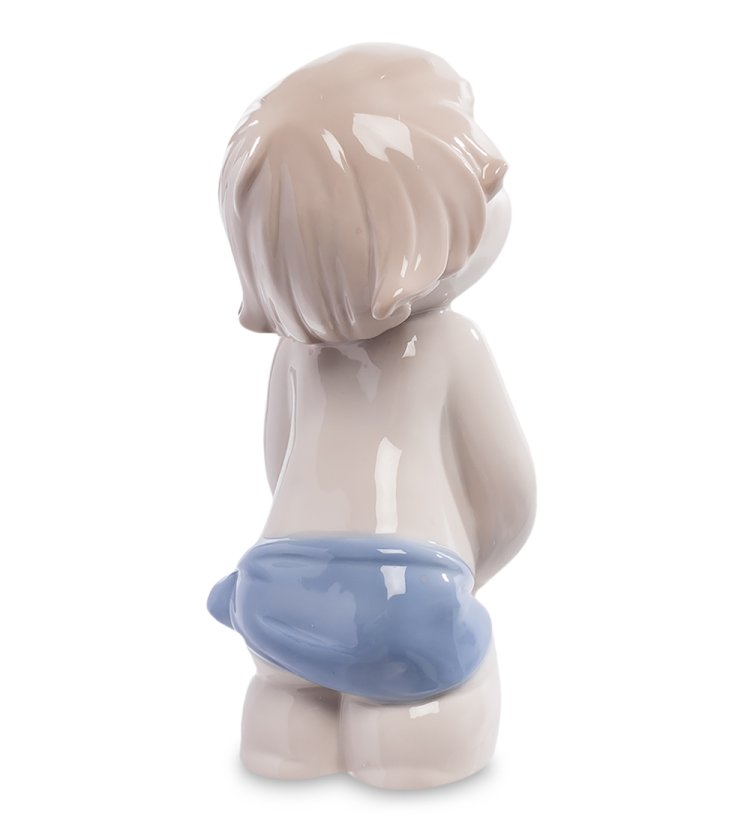 Фигурка из фарфора Счастливый Мальчик Pavone JP-242/ 8, фотография со спины