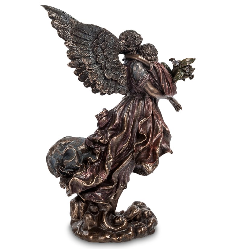 Статуэтка Ангел-хранитель с Ребёнком Veronese WS-176, оборотная сторона