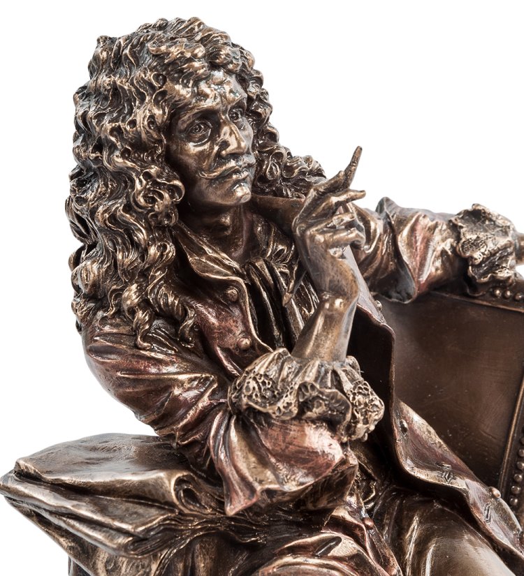 Статуэтка Медный Мольер Veronese WS-66/ 1, портретный вид