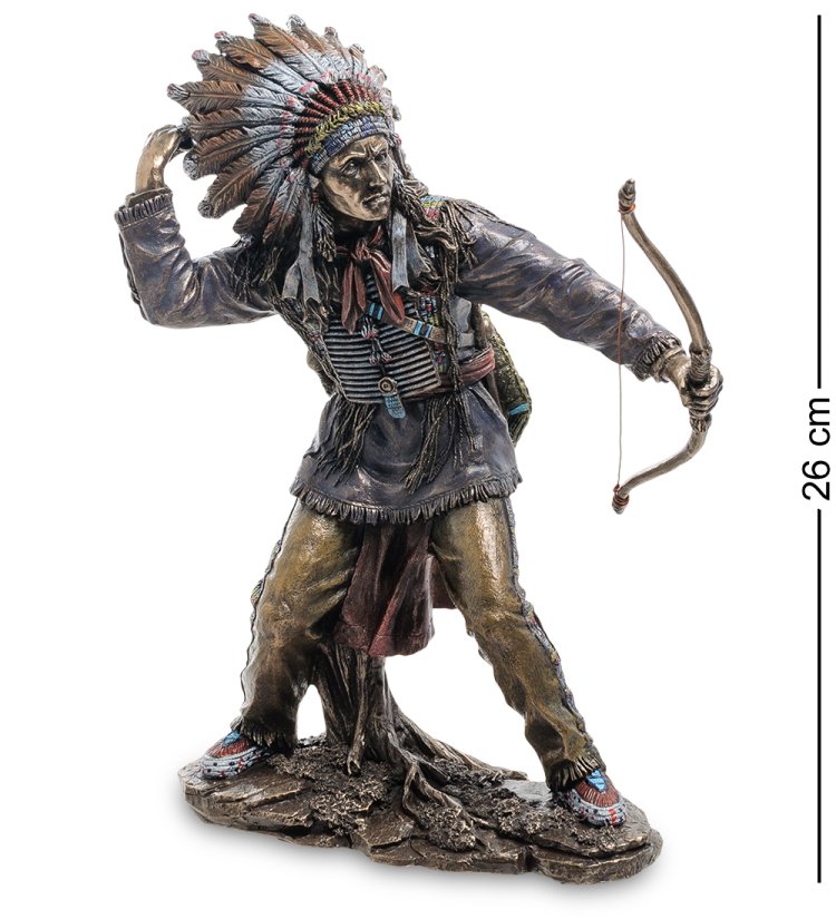 Статуэтка Индеец с луком Veronese WS-621