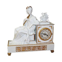 Часы из фарфора каминные Империя