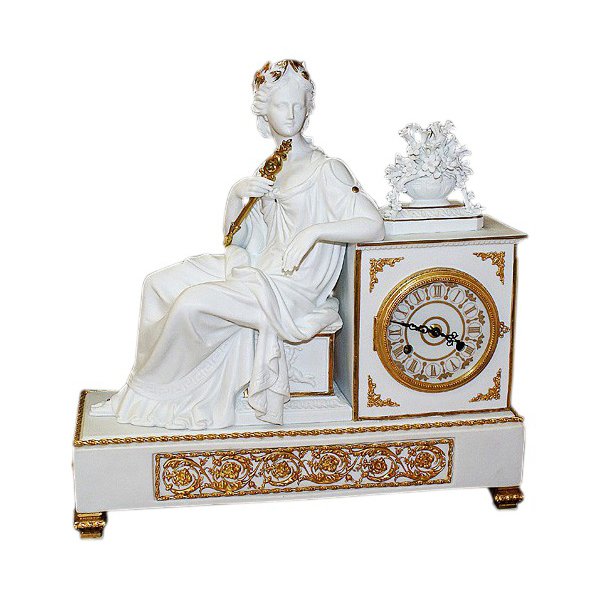 Часы из фарфора каминные Империя