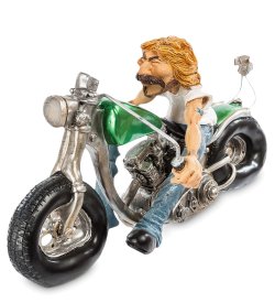 Фигурка Байкер - Зеленый Мотоцикл