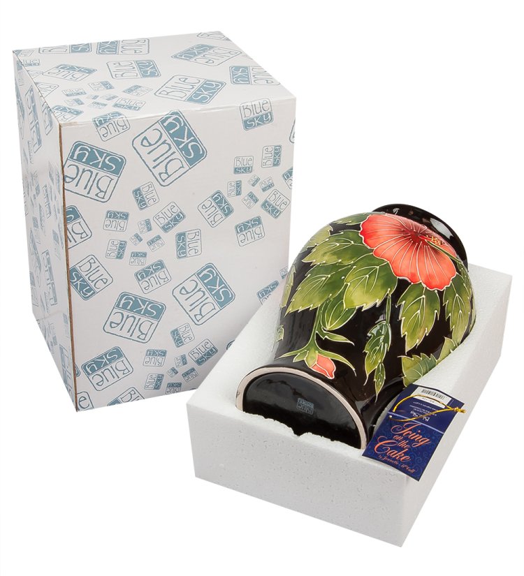 Ваза для цветов Гибискус Blue Sky BS-118, фотография в упаковке