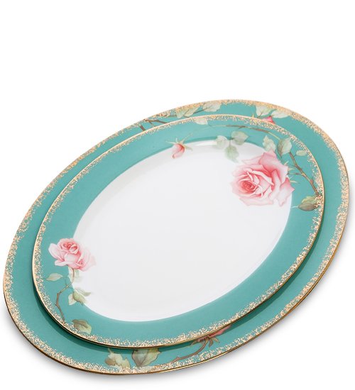 Набор из 2-ух тарелок из фарфора Элегантная Роза Pavone JK-234