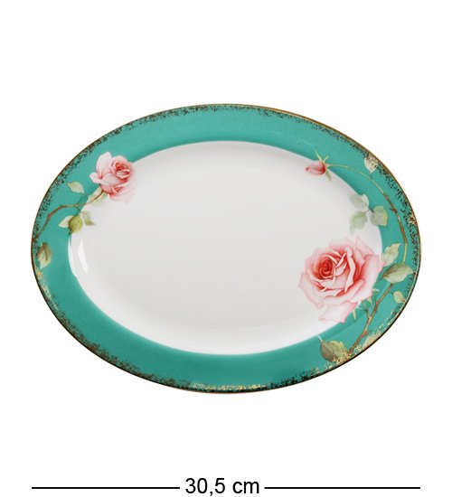 Набор из 2-ух тарелок из фарфора Элегантная Роза Pavone JK-234, вид малой тарелки