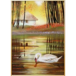 Картина Осенняя пора c кристаллами Swarovski