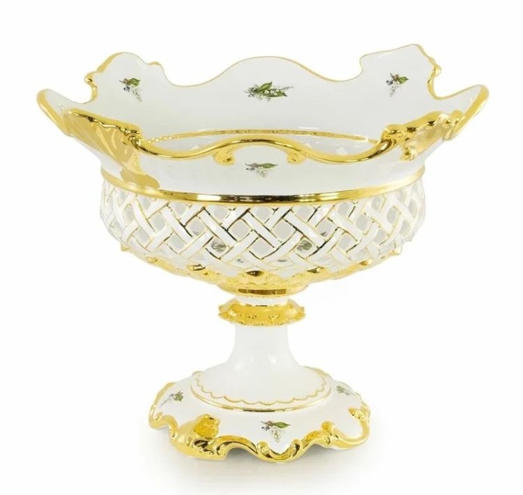 Ваза-чаша настольная коллекция Ландыши Migliore De Luxe 27529 