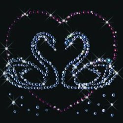 Картина Лебеди c кристаллами Swarovski