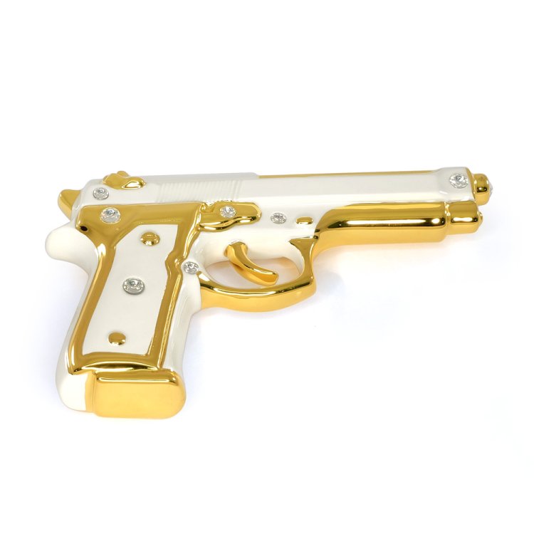 Статуэтка Пистолет с золотым декором коллекция Pistolleto Migliore De Luxe 26602