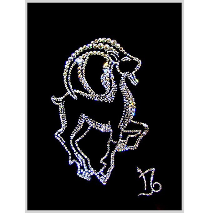 Картина Козерог c кристаллами Swarovski