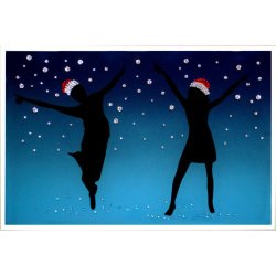 Картина Новогодняя фиеста c кристаллами Swarovski