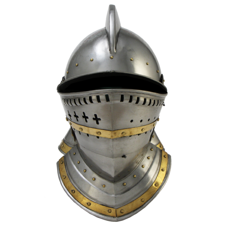 Шлем рыцарский Бургонет Nautical NA-36042, портретный вид