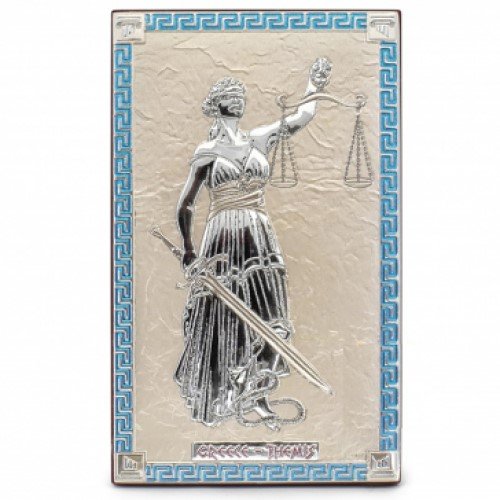 Икона Фемида в синей рамке, Размер 8x9 см Slevory 511TBR2FWB