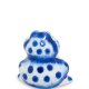 Фигурка маленькая Лягушка Голубая гжель ГЛ-224, фотография со спины
