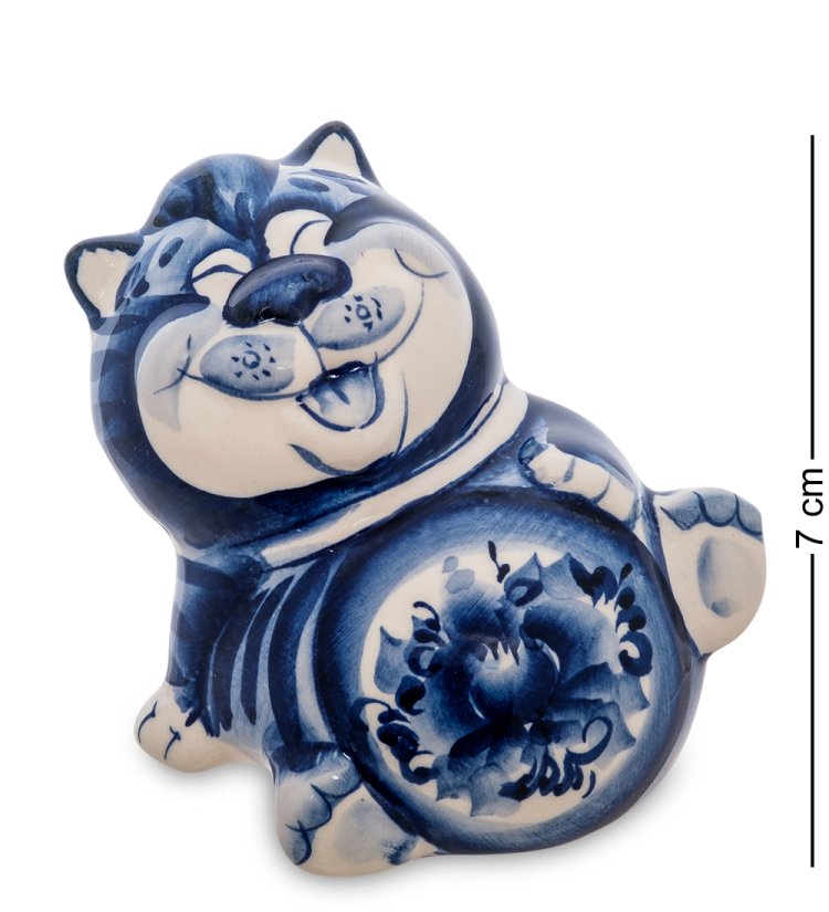 Фигурка Кот Дурилка Голубая гжель ГЛ-332