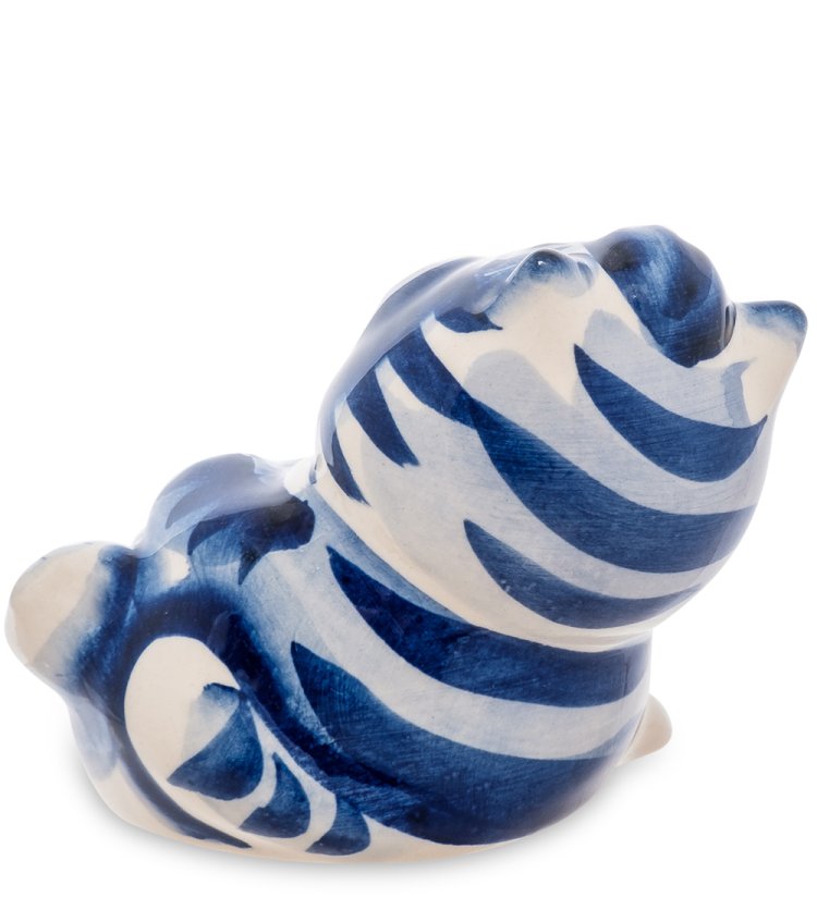 Фигурка Кот Дурилка Голубая гжель ГЛ-332, фотография со спины