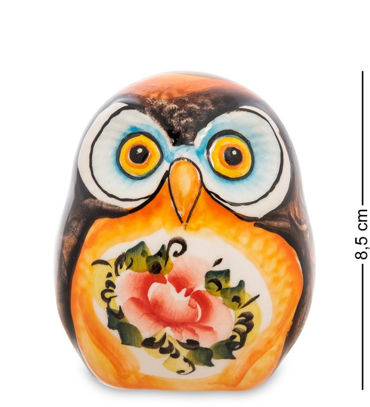 Фигурка Сова Софья Цветная гжель ГЛ-272