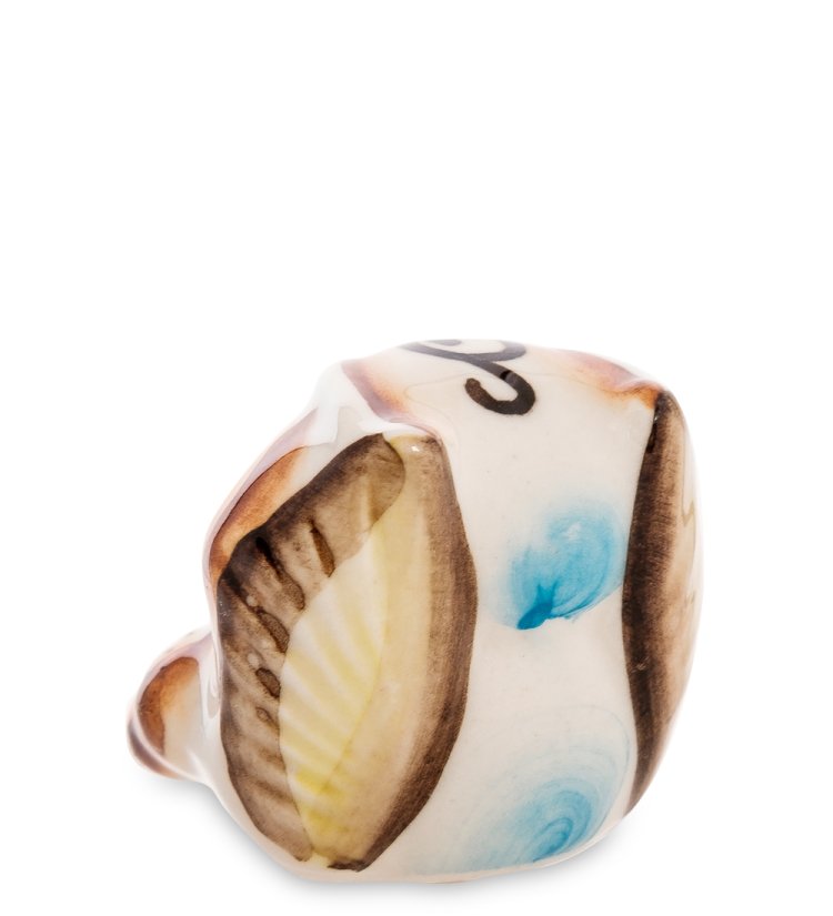 Фигурка Маленький совенок Цветная гжель ГЛ-607, фотография со спины